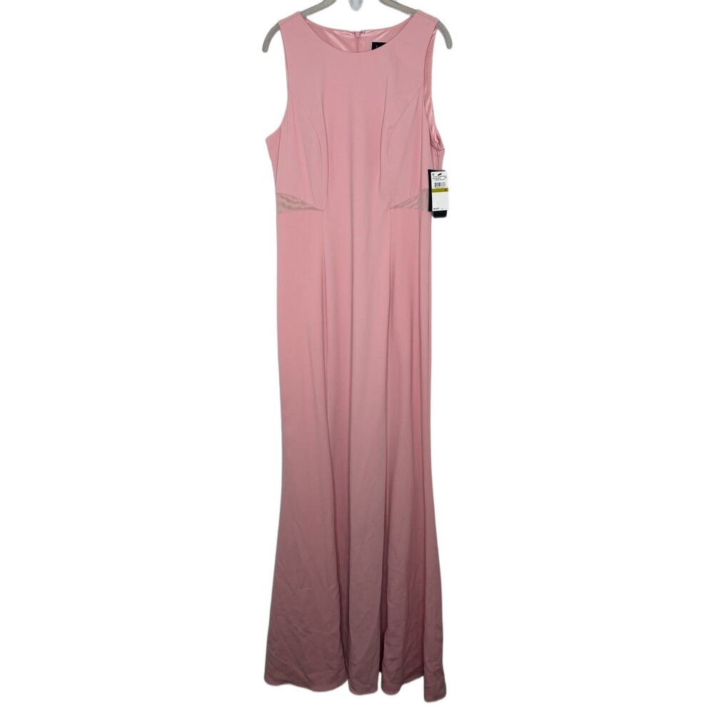 Laundry by Shelli Segal Light Pink Sleeveless Maxi Dress Gown Size 14 New